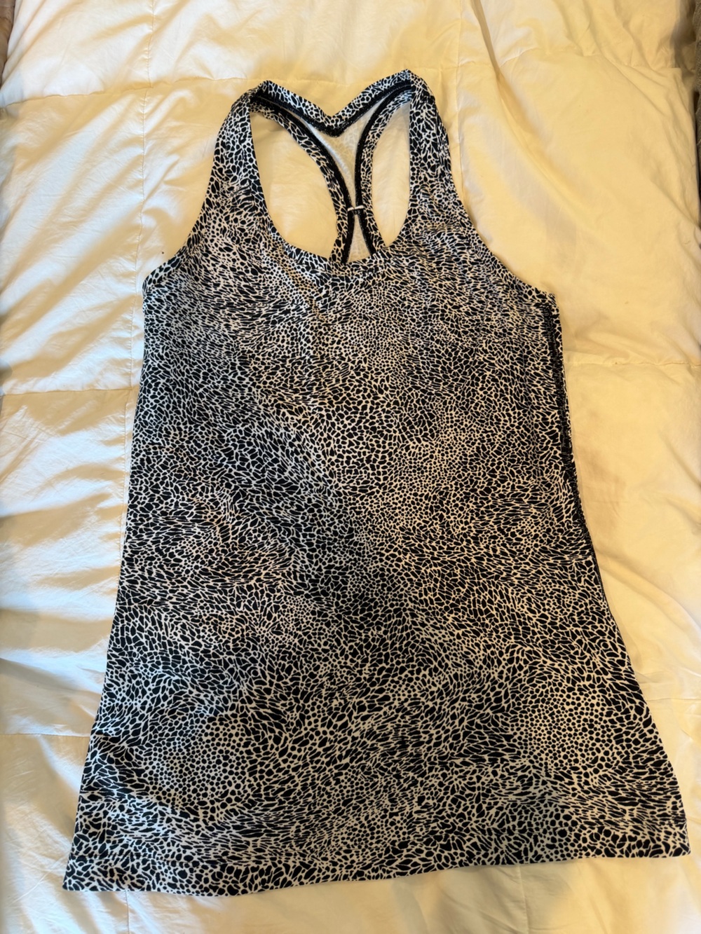 lululemon athletica Black & White Printed Racerback Tank
